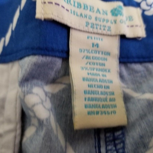 Caribbean-Joe-Cobalt-Blue-Skimmer-Shorts sz 14P - Picture 4 of 6